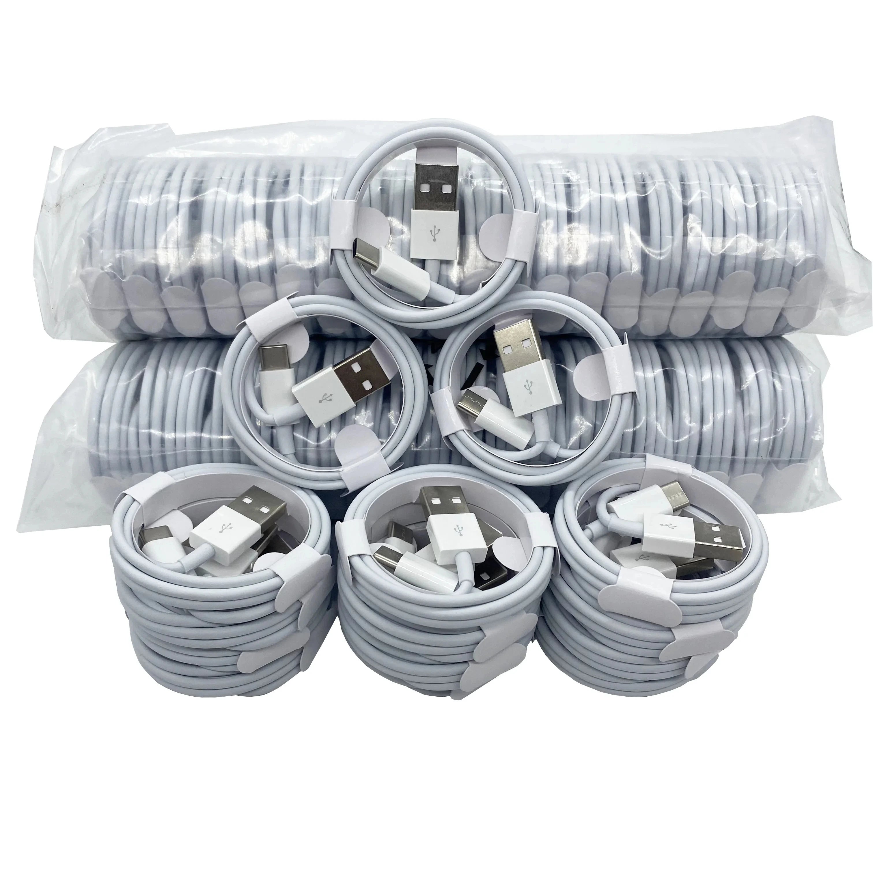 50-100Pcs1M 3Ft Type C Cable Micro USB Charging Wire for Samsung S20 S9 S8 Xiaomi Huawei P30 Pro Usb Charger Type C Cord