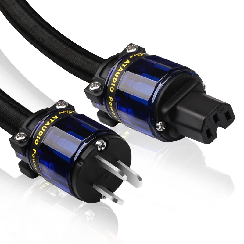 HIFI Power Cord 2/3 Core AU/US/EU Hifi Pure Copper OFC Tube Amplifier Dedicated Connection Power Cord