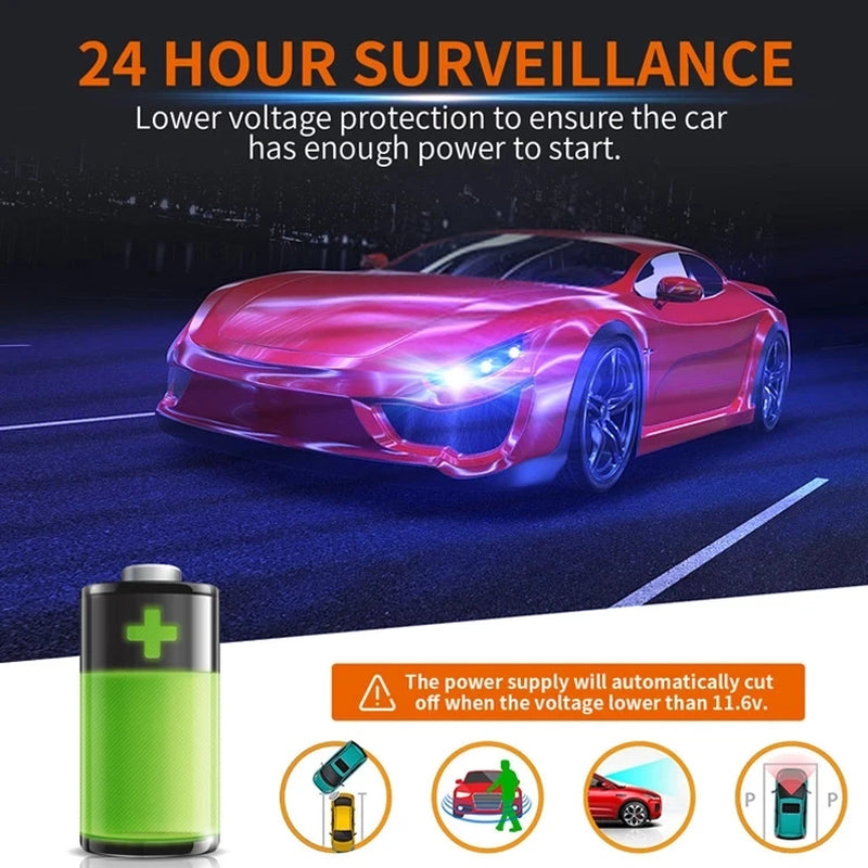 Original Type-C Buck Line 5V 3A DVR Hardwire Kit Car Dash Camera Charger 24H Parking Monitoring