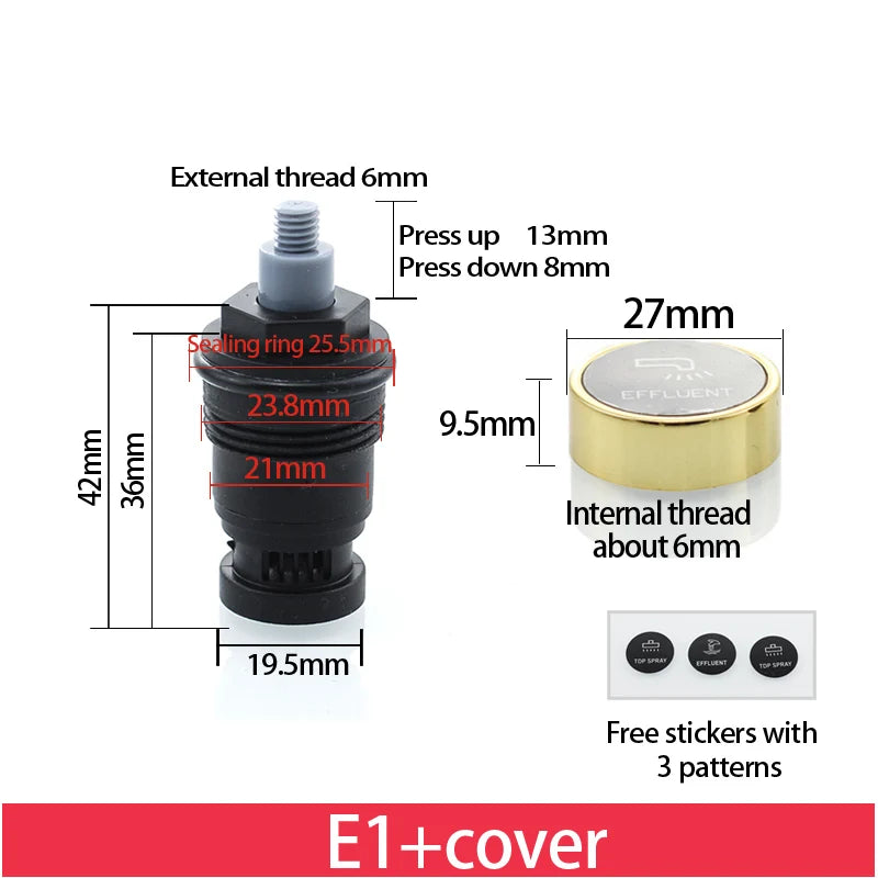 Button Spool for Rain Shower Faucet Touch Switch Leaking Bounce Button Press Valve Faucet Replace Part Accessories