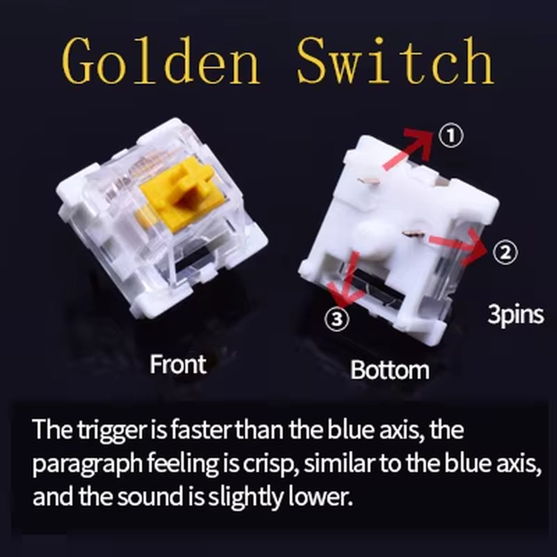 Switch for Keyboard 3Pin Dustproof Linear Tactile Clicky Silent Switches for MX Mechanical Keyboards Gaming Switch DIY