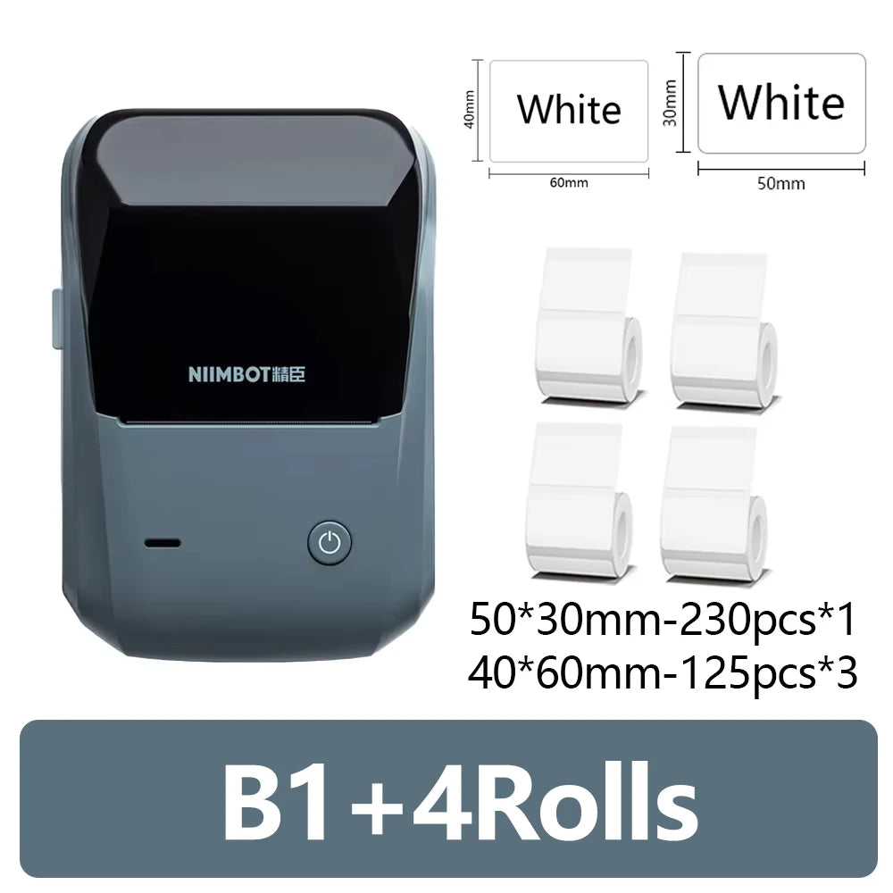 B1 Mini Portable Thermal Printer Self-Adhesive Sticker Label Maker Pocket Printer Labeling Machine Bluetooth  B1
