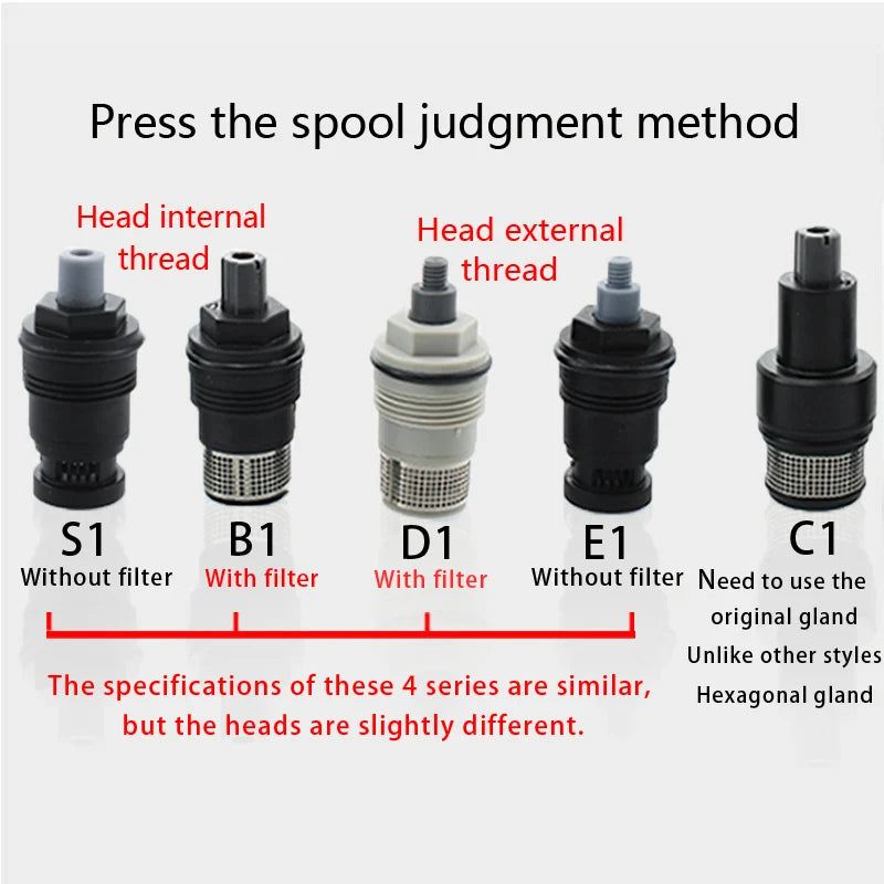 Button Spool for Rain Shower Faucet Touch Switch Leaking Bounce Button Press Valve Faucet Replace Part Accessories