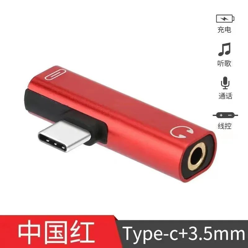 2 in 1 USB C Splitter Type C Male to Dual Type C Female Headphone Charger Adapter Splitter Converter