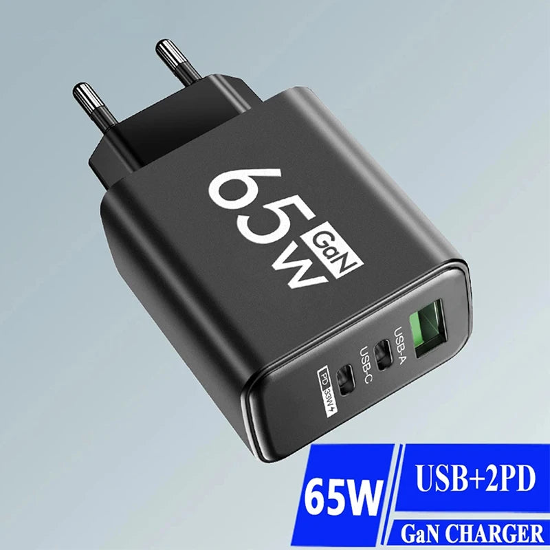 Gan Fast Charging USB Type C Charger PD 3.0 Quick Charge Wall for Phone Adapter for Iphone 15 Xiaomi Huawei Samsung Oneplus