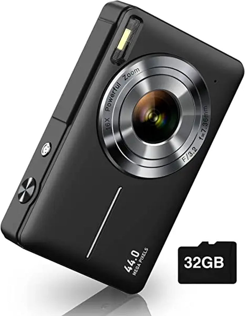 Digital Camera Children Camera for Children Camcorder with 16X Zoom Compact Cameras 1080P 44MP Cameras for Beginner Photography