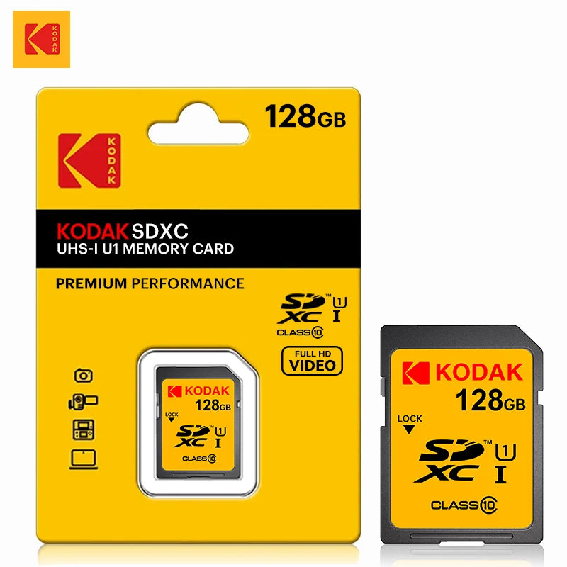 SD Card 32GB 64GB 128GB Class 10 U1 V30 High Speed Memory Card SDXC for DSLR Camera 4K Video