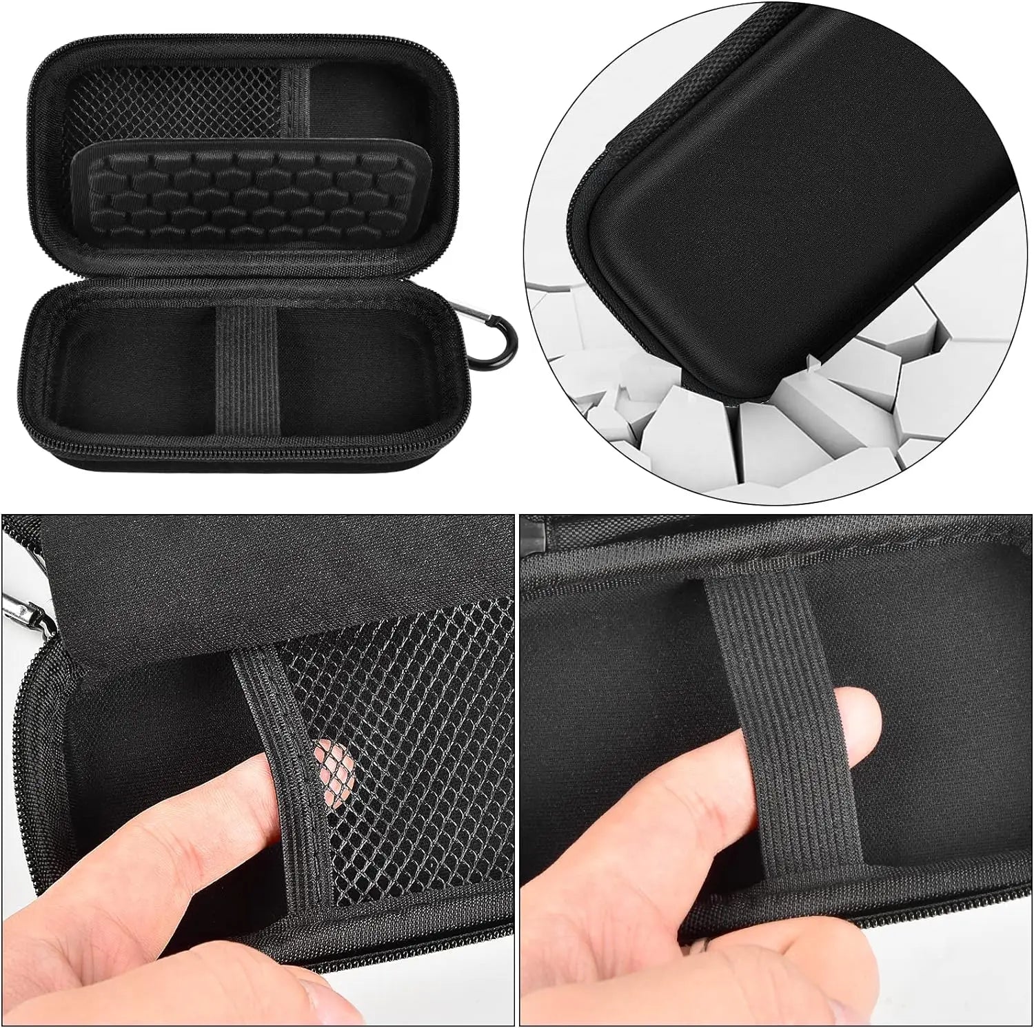 Hard Case Compatible with Sandisk Extreme Pro/For Sandisk 500GB 1TB 2TB 4TB Portable External Ssd，Travel Holder for Crucial X8