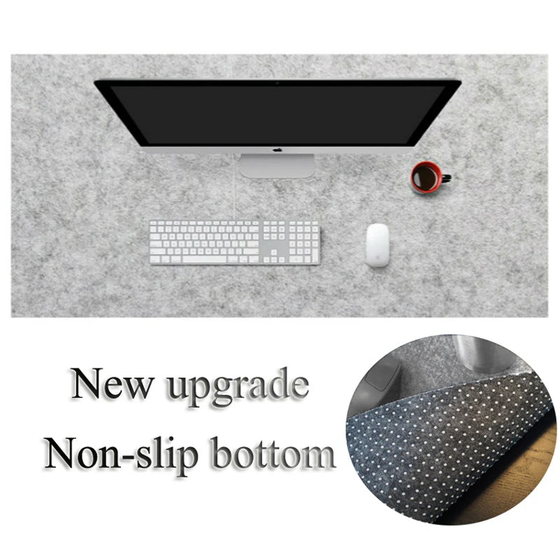 Large XXL Wool Felt Office Computer Desk Mat Laptop Cushion Desk Table Keyboard Big Mouse Pad Non-Slip Mat Gamer Mousepad Mat