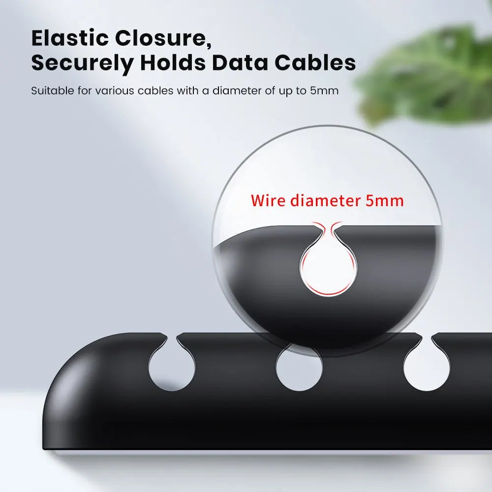 Cable Organizer Management Wire Holder Flexible USB Cable Winder Tidy Silicone Clips for Mouse Keyboard Earphone Protector