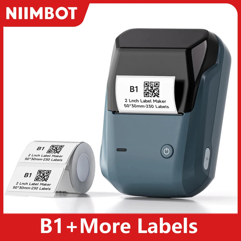 B1 Mini Portable Thermal Printer Self-Adhesive Sticker Label Maker Pocket Printer Labeling Machine Bluetooth  B1