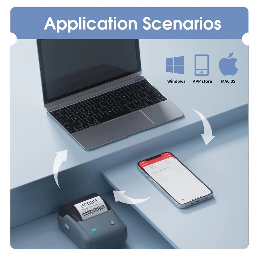 B1 Mini Portable Thermal Printer Self-Adhesive Sticker Label Maker Pocket Printer Labeling Machine Bluetooth  B1