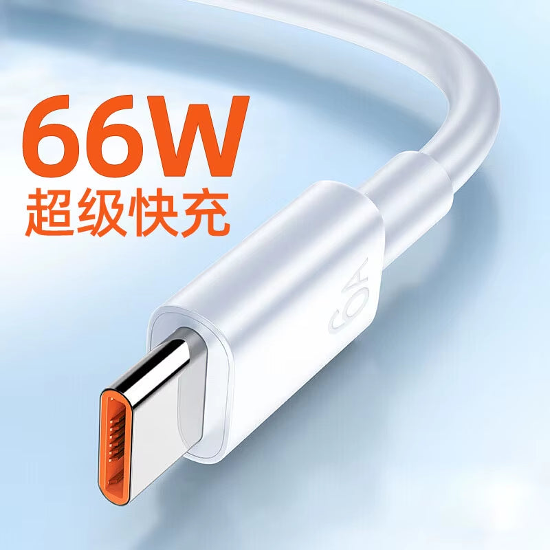 100Pcs 6A 66W USB Type C Super Fast Charging Cable for Huawei Mate Xiaomi 11 Pro OPPO R17 Fast Charge Phone USB Charger Cables
