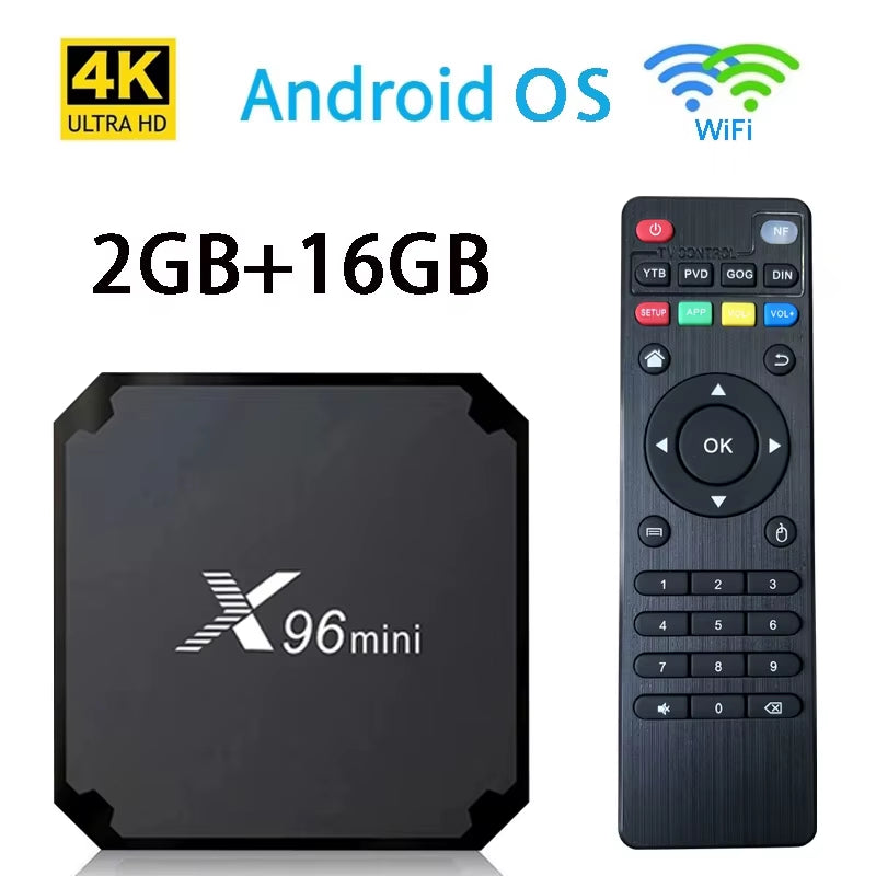 X96 Mini Android OS Smart TV Box H313 S Quad Core 2GB 16GB Wifi 4G HD 4K 3D H.265 Media Player Iptv TV Box