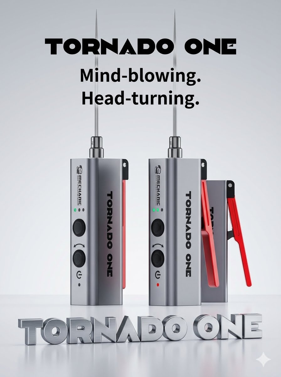 TORNADO ONE Electric Glue Remover – 2200mAh Battery 3 Speed USB-C Glue Cleaning Tool