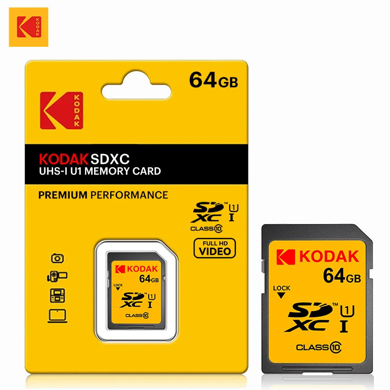 SD Card 32GB 64GB 128GB Class 10 U1 V30 High Speed Memory Card SDXC for DSLR Camera 4K Video
