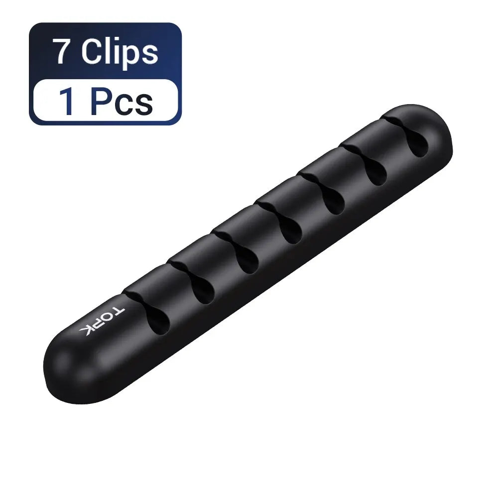 Cable Organizer Management Wire Holder Flexible USB Cable Winder Tidy Silicone Clips for Mouse Keyboard Earphone Protector