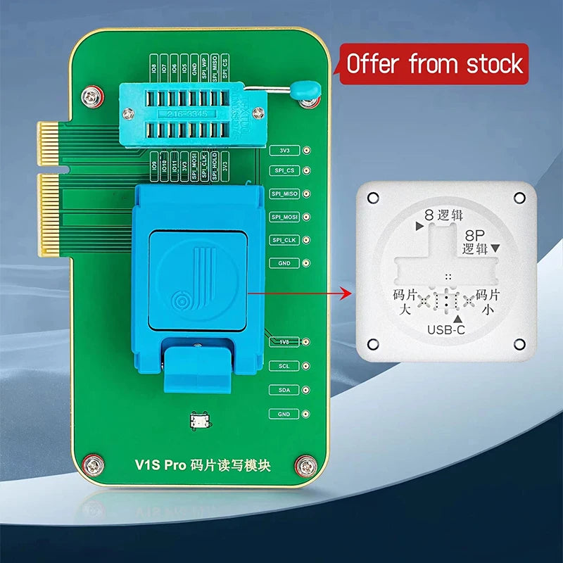 JC USB-C Ipad10 Charger Chip Read & Write Socket Use with V1S Pro Chip Read&Write Module USB-C Ipad10 Repair Tools