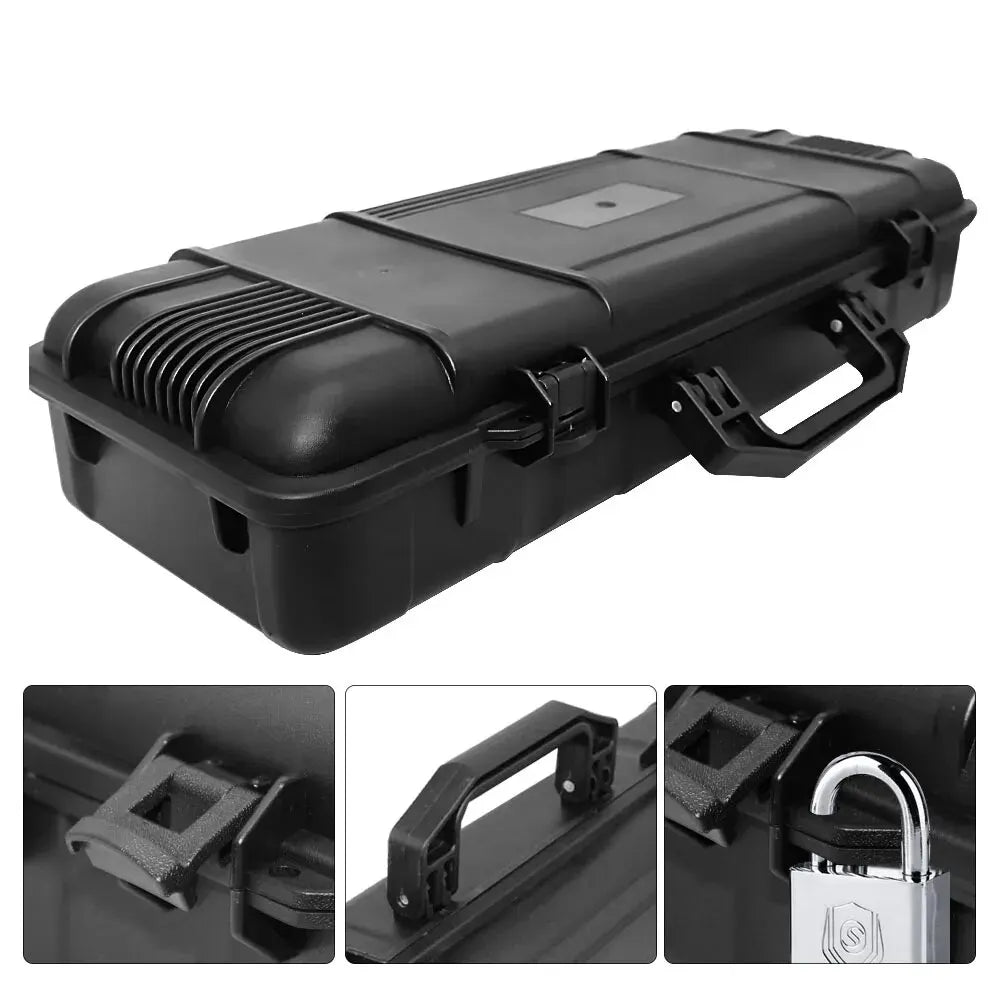 6 Sizes Hard Carry Tool Case Bag Organizer Storage Box,Camera Sealed Shockproof Safety Instrument Toolbox with Sponge