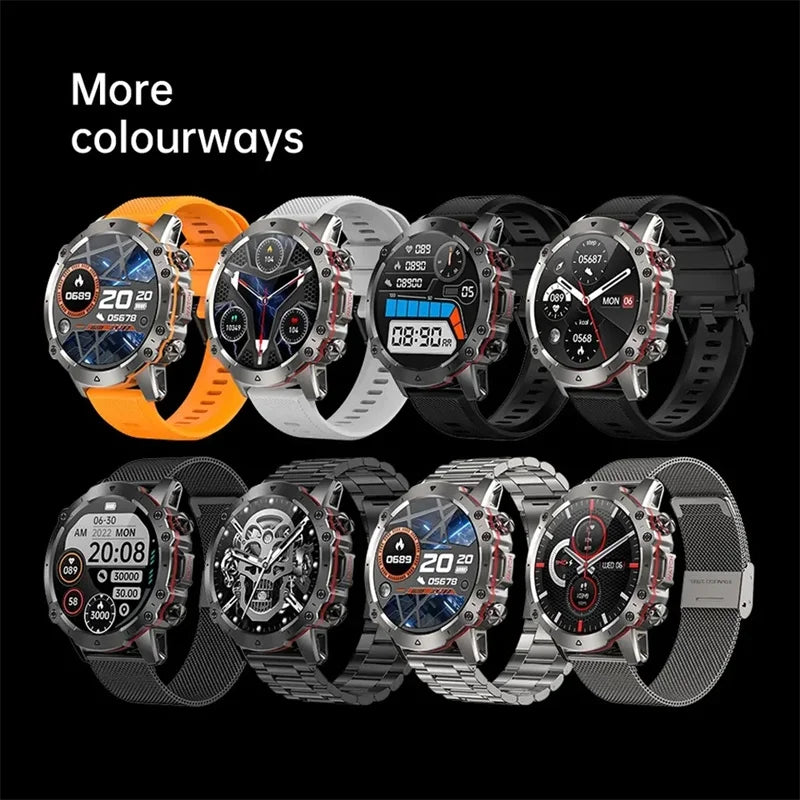 AK56 Smart Watch Men 1.43Inch Large Screen Bluetooth Call Music Player Sport Fitness Tracker Health Monitor Smartwatch