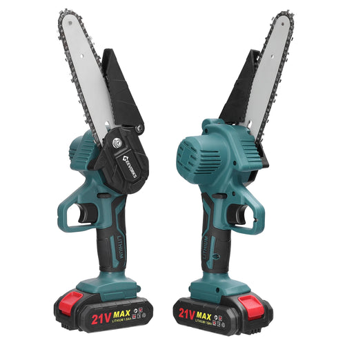 21V 6Inch Portable Electric Pruning Saws Rechargeable Small Wood Spliting Chainsaw One-Handed Woodworking Tool for Garden Orchar