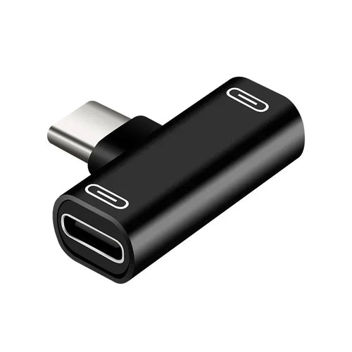 2 in 1 USB C Splitter Type C Male to Dual Type C Female Headphone Charger Adapter Splitter Converter