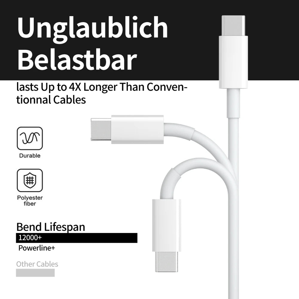 5PCS 60W Type C to Type C Cable 3A Fast Charging Cable Charger Wire Cord for Iphone15 Mackbook Samsung Huawei Xiaomi USB C Cable