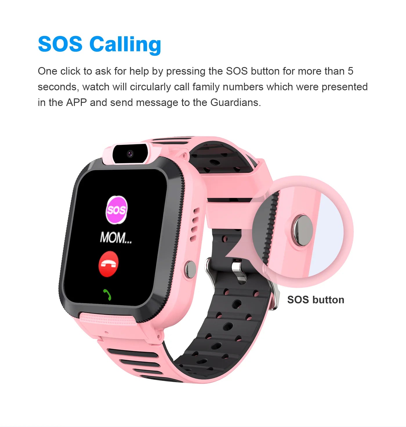 Q16 Children'S Telephone Watch Deep Waterproof Long Range Camera Positioning Student 2G Call Smart Watch